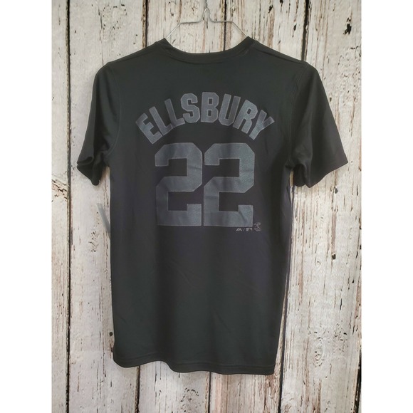 Youth Medium New York Yankees Ellsbury #22 Polyester Short Sleeve Tee T‑Shirt NW - Picture 4 of 4